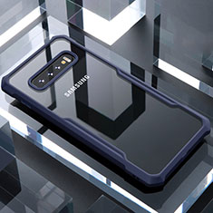 Carcasa Bumper Funda Silicona Transparente Espejo para Samsung Galaxy S10 5G Azul