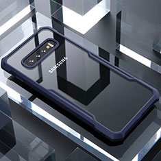 Carcasa Bumper Funda Silicona Transparente Espejo para Samsung Galaxy S10 Plus Azul