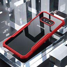 Carcasa Bumper Funda Silicona Transparente Espejo para Samsung Galaxy S10e Rojo