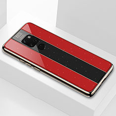 Carcasa Bumper Funda Silicona Transparente Espejo Q04 para Huawei Mate 20 Rojo