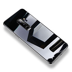 Carcasa Bumper Funda Silicona Transparente Espejo S01 para Samsung Galaxy S9 Plus Negro