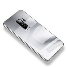 Carcasa Bumper Funda Silicona Transparente Espejo S01 para Samsung Galaxy S9 Plus Plata