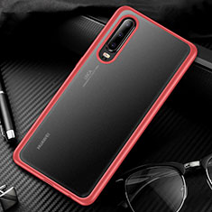 Carcasa Bumper Funda Silicona Transparente Espejo T01 para Huawei P30 Rojo