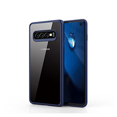 Carcasa Bumper Funda Silicona Transparente Espejo T02 para Samsung Galaxy S10 5G Azul
