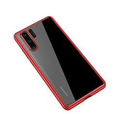 Carcasa Bumper Funda Silicona Transparente Espejo Z01 para Huawei P30 Pro New Edition Rojo