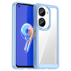 Carcasa Bumper Funda Silicona Transparente J01S para Asus Zenfone 9 Azul