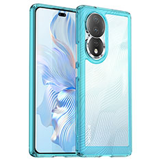 Carcasa Bumper Funda Silicona Transparente J01S para Huawei Honor 80 5G Azul