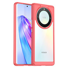Carcasa Bumper Funda Silicona Transparente J01S para Huawei Honor Magic5 Lite 5G Rosa Roja