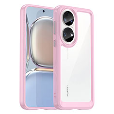 Carcasa Bumper Funda Silicona Transparente J01S para Huawei P50 Pro Rosa