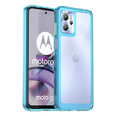 Carcasa Bumper Funda Silicona Transparente J01S para Motorola Moto G13 Azul