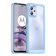 Carcasa Bumper Funda Silicona Transparente J01S para Motorola Moto G13 Azul Claro