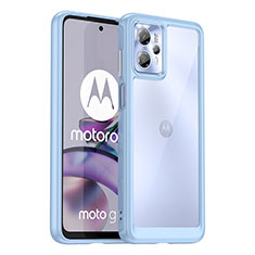 Carcasa Bumper Funda Silicona Transparente J01S para Motorola Moto G23 Azul Claro
