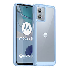 Carcasa Bumper Funda Silicona Transparente J01S para Motorola Moto G53 5G Azul Claro