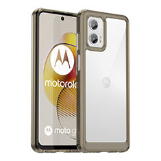 Carcasa Bumper Funda Silicona Transparente J01S para Motorola Moto G73 5G Gris