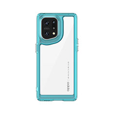 Carcasa Bumper Funda Silicona Transparente J01S para Oppo Find X5 5G Cian