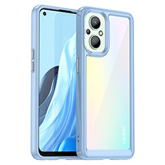 Carcasa Bumper Funda Silicona Transparente J01S para Oppo Reno7 Z 5G Azul