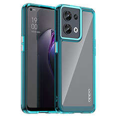 Carcasa Bumper Funda Silicona Transparente J01S para Oppo Reno8 5G Cian