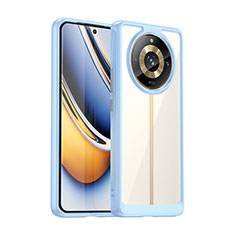 Carcasa Bumper Funda Silicona Transparente J01S para Realme 11 Pro 5G Azul