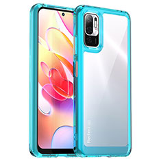 Carcasa Bumper Funda Silicona Transparente J01S para Xiaomi POCO M3 Pro 5G Cian