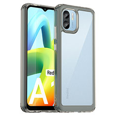 Carcasa Bumper Funda Silicona Transparente J01S para Xiaomi Redmi A2 Plus Gris Oscuro