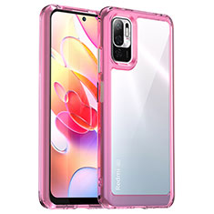 Carcasa Bumper Funda Silicona Transparente J01S para Xiaomi Redmi Note 10 5G Purpura Claro