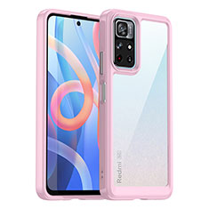 Carcasa Bumper Funda Silicona Transparente J01S para Xiaomi Redmi Note 11 5G Rosa