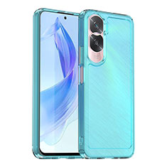 Carcasa Bumper Funda Silicona Transparente J02S para Huawei Honor 90 Lite 5G Azul