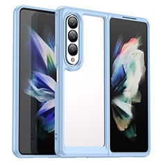 Carcasa Bumper Funda Silicona Transparente J02S para Samsung Galaxy Z Fold3 5G Azul