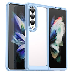 Carcasa Bumper Funda Silicona Transparente J02S para Samsung Galaxy Z Fold4 5G Azul