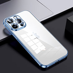 Carcasa Bumper Funda Silicona Transparente LD2 para Apple iPhone 13 Pro Max Azul Cielo