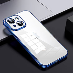 Carcasa Bumper Funda Silicona Transparente LD2 para Apple iPhone 14 Azul