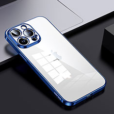 Carcasa Bumper Funda Silicona Transparente LD2 para Apple iPhone 14 Pro Max Azul