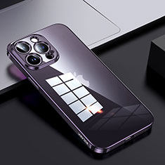 Carcasa Bumper Funda Silicona Transparente LD2 para Apple iPhone 14 Pro Max Morado