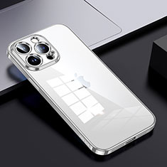 Carcasa Bumper Funda Silicona Transparente LD2 para Apple iPhone 15 Pro Plata