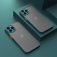 Carcasa Bumper Funda Silicona Transparente LS1 para Apple iPhone 13 Pro Max Verde Noche