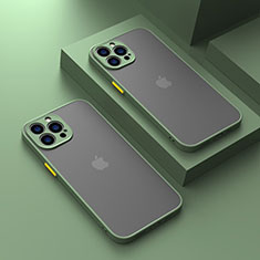 Carcasa Bumper Funda Silicona Transparente LS1 para Apple iPhone 13 Pro Verde