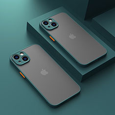 Carcasa Bumper Funda Silicona Transparente LS1 para Apple iPhone 13 Verde Noche