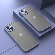 Carcasa Bumper Funda Silicona Transparente LS1 para Apple iPhone 15 Plus Gris Lavanda