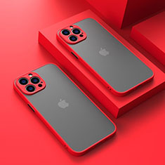 Carcasa Bumper Funda Silicona Transparente LS1 para Apple iPhone 15 Pro Max Rojo