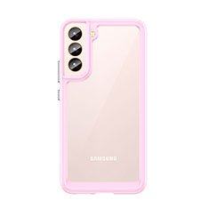 Carcasa Bumper Funda Silicona Transparente M03 para Samsung Galaxy S21 FE 5G Rosa