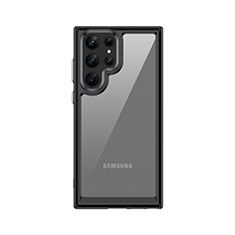 Carcasa Bumper Funda Silicona Transparente M03 para Samsung Galaxy S21 Ultra 5G Negro