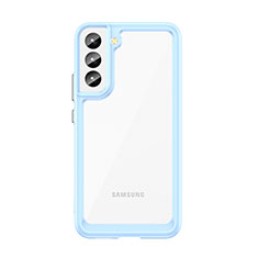 Carcasa Bumper Funda Silicona Transparente M03 para Samsung Galaxy S22 5G Azul
