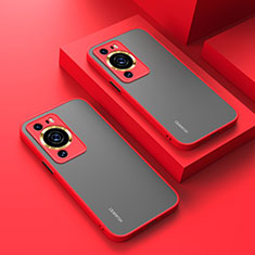 Carcasa Bumper Funda Silicona Transparente P01 para Huawei P60 Rojo