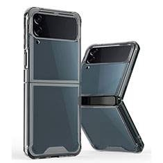 Carcasa Bumper Funda Silicona Transparente P01 para Samsung Galaxy Z Flip3 5G Gris