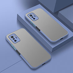 Carcasa Bumper Funda Silicona Transparente P01 para Xiaomi Redmi Note 10 Pro 5G Gris Lavanda