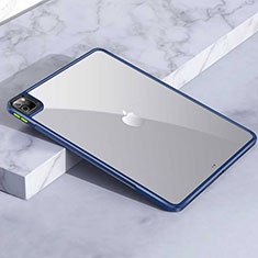 Carcasa Bumper Funda Silicona Transparente para Apple iPad Pro 12.9 (2021) Azul