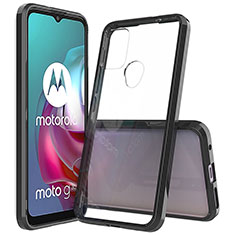 Carcasa Bumper Funda Silicona Transparente para Motorola Moto G10 Power Negro