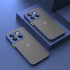 Carcasa Bumper Funda Silicona Transparente para OnePlus 12 5G Azul