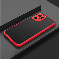 Carcasa Bumper Funda Silicona Transparente para Oppo Find X5 Pro 5G Rojo