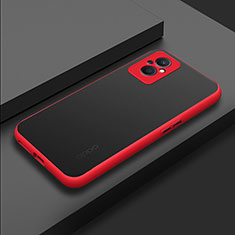 Carcasa Bumper Funda Silicona Transparente para Oppo Reno8 Lite 5G Rojo